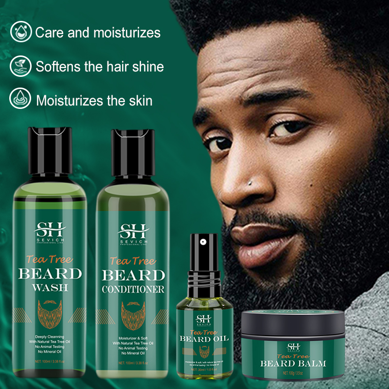 Tea Tree Beard Oil Set For Men - Hair Care Organic recension och pris